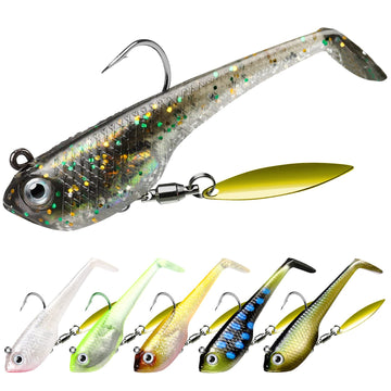 Tadpole Lure Paddle Tail with Spinner - Kiaoa