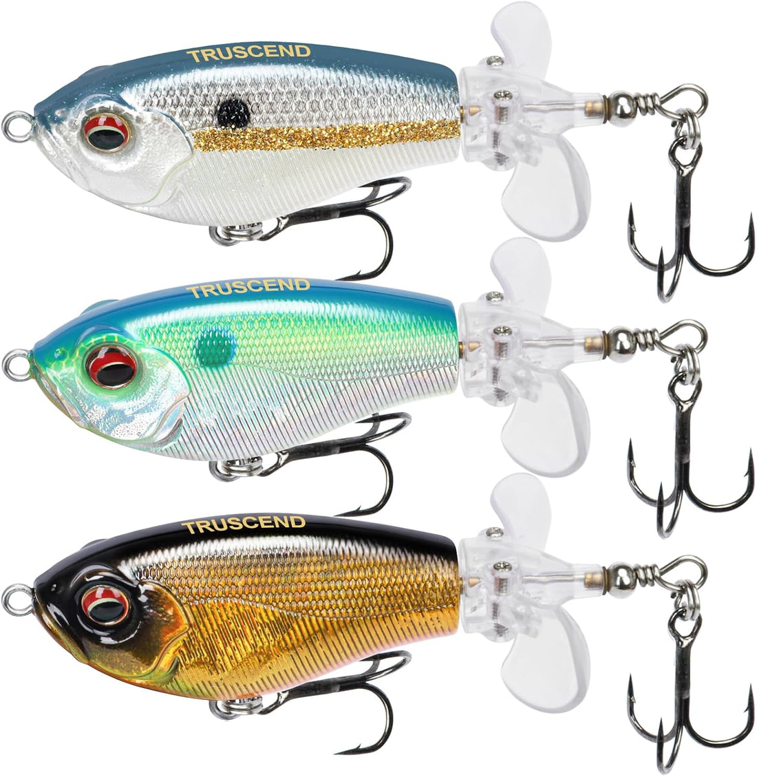 PoPobait Topwater Bass Lure Plopper Lure with Double Blade - Kiaoa