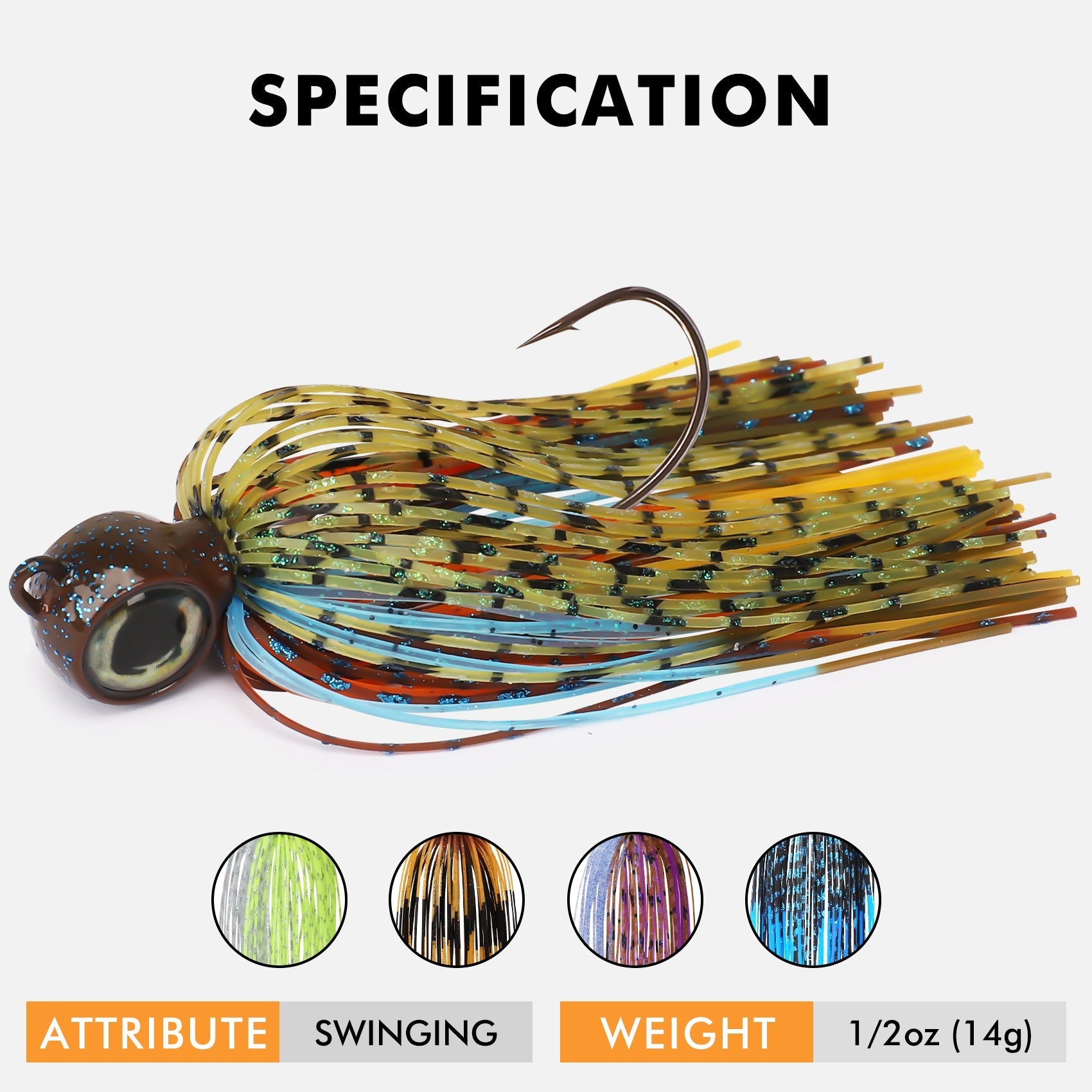 Swim Jig Fishing Lures with Ultra Smooth Teflon Coated BKK Hook - Kiaoa