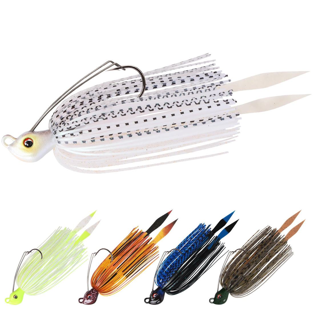 Titanium Weed Guard Swim Jig Fishing Lures with Ultra Smooth Teflon Coated BKK Hook - Kiaoa