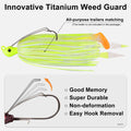 Titanium Weed Guard Swim Jig Fishing Lures with Ultra Smooth Teflon Coated BKK Hook - Kiaoa