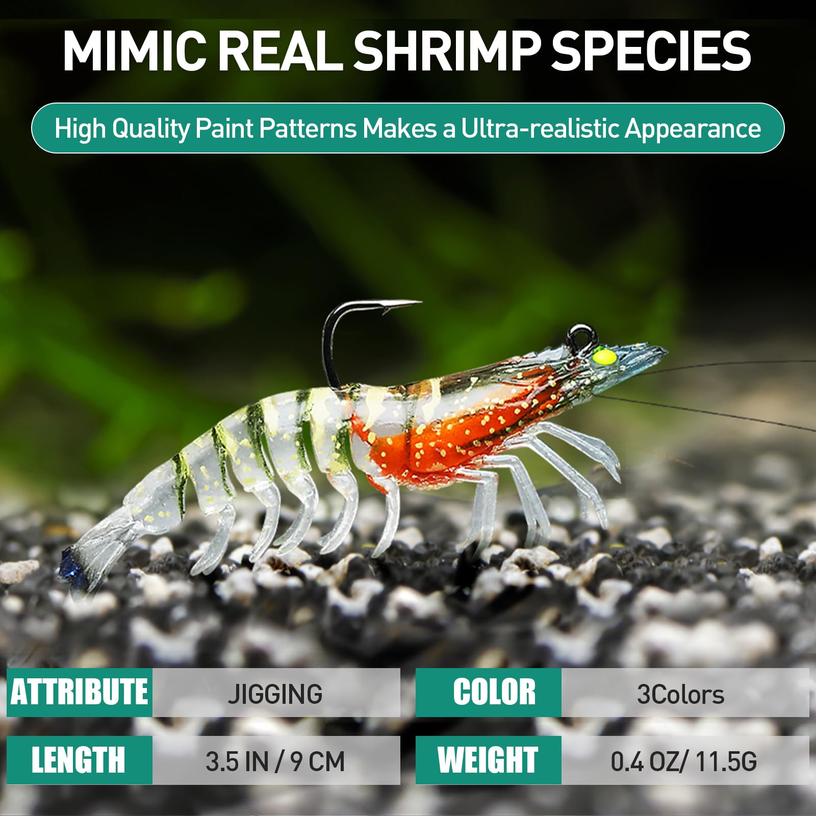 Pre Rigged Soft Shrimp Lure - Kiaoa