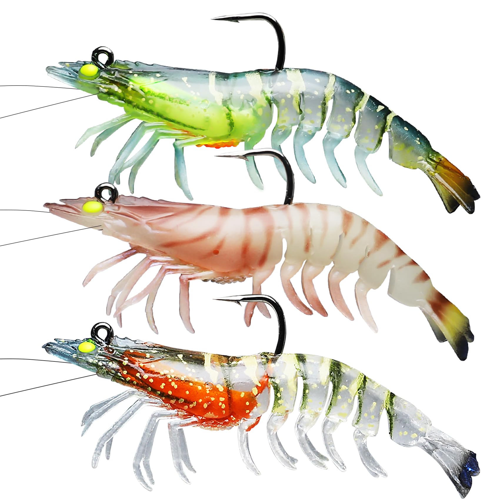Pre Rigged Soft Shrimp Lure - Kiaoa