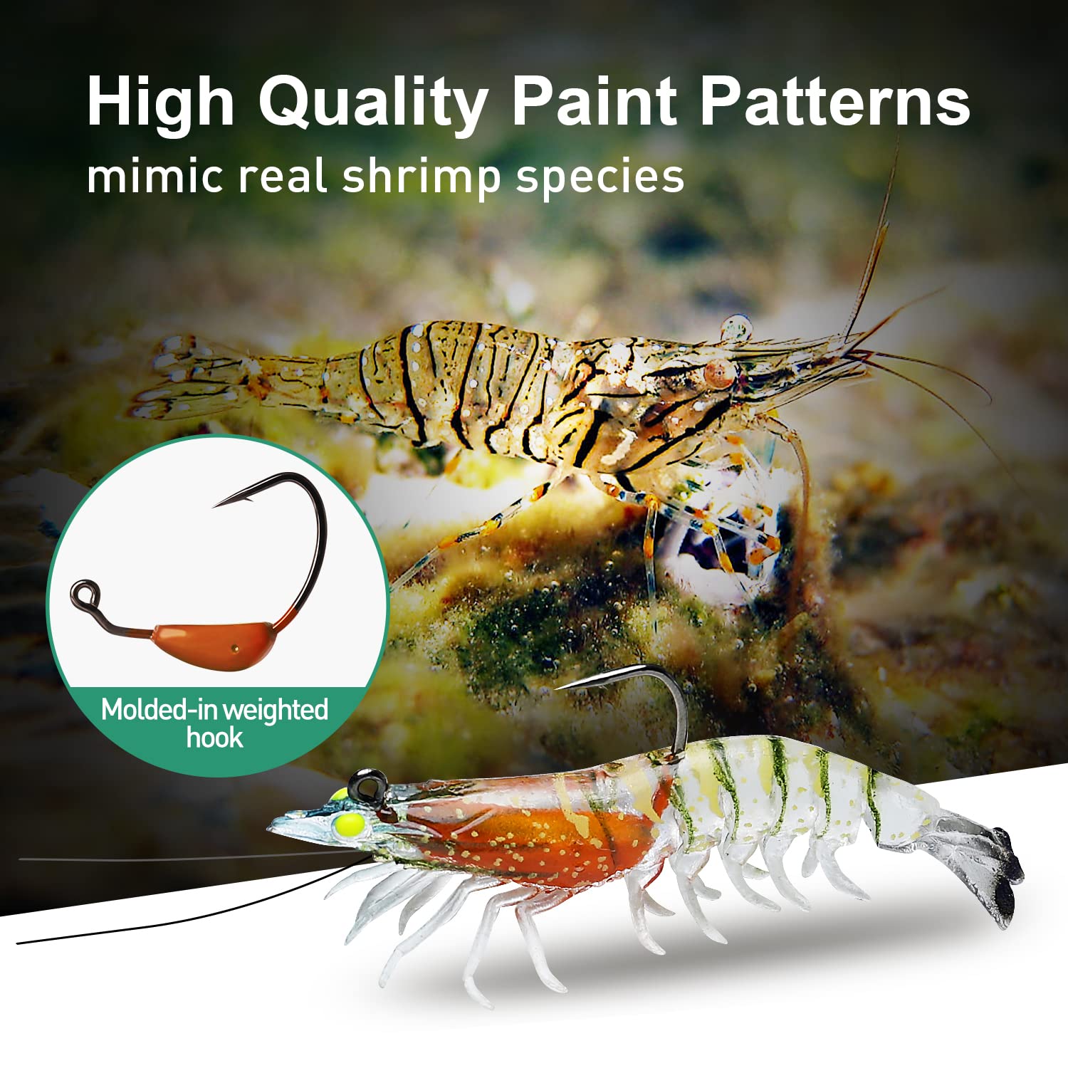 Pre Rigged Soft Shrimp Lure - Kiaoa