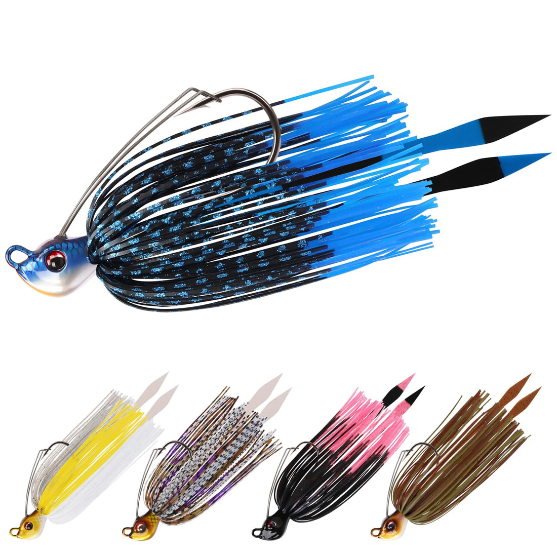 Titanium Weed Guard Swim Jig Fishing Lures with Ultra Smooth Teflon Coated BKK Hook - Kiaoa