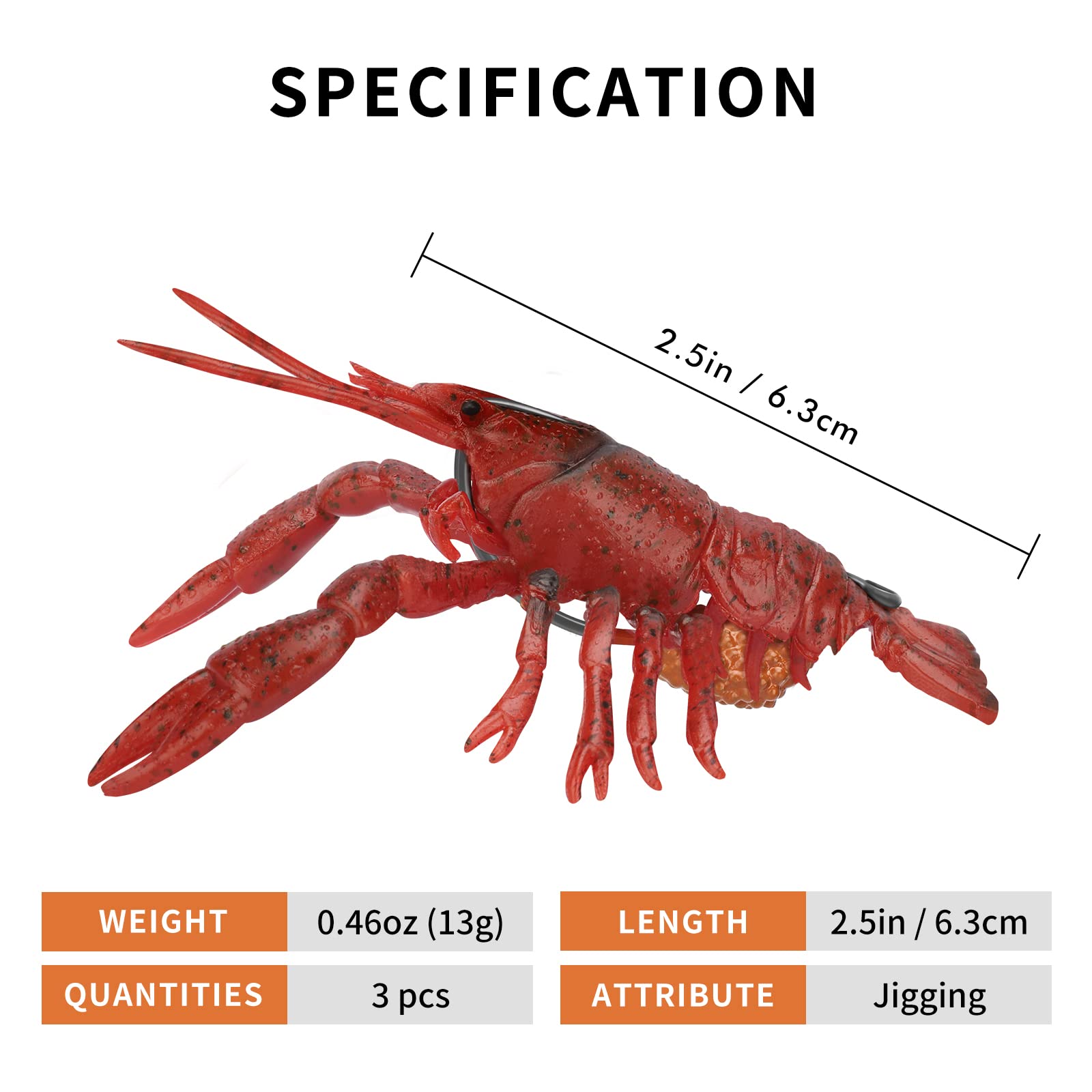 Pre Rigged Soft Crayfish Lure - Kiaoa
