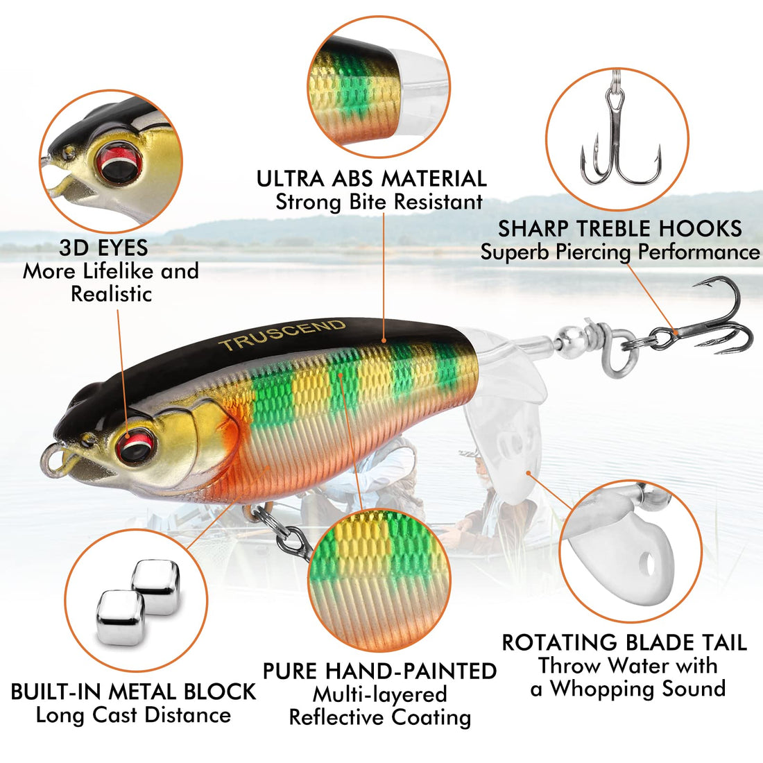 Topwater Revenge Plopper Lure Single Blade - Kiaoa