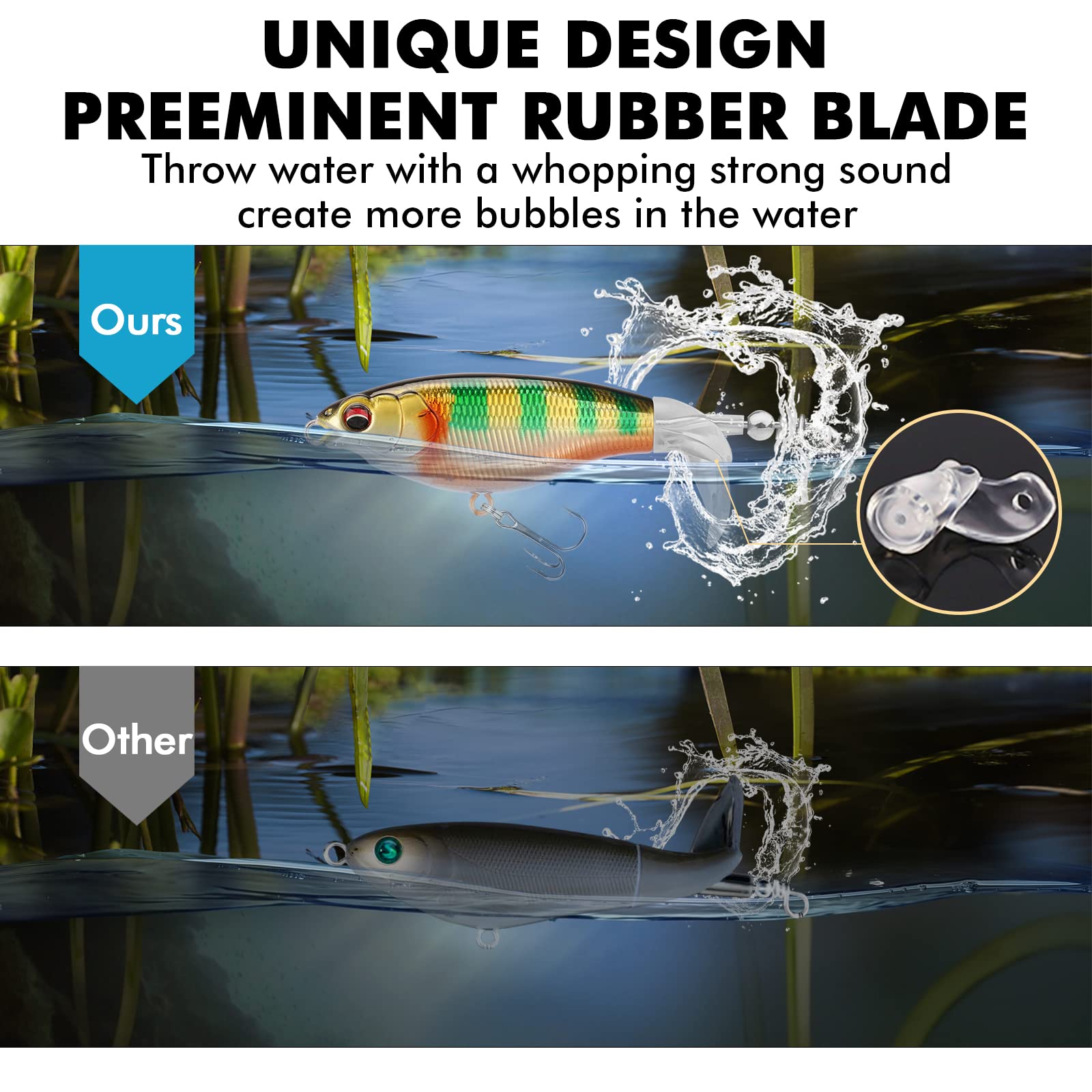 Topwater Revenge Plopper Lure Single Blade - Kiaoa
