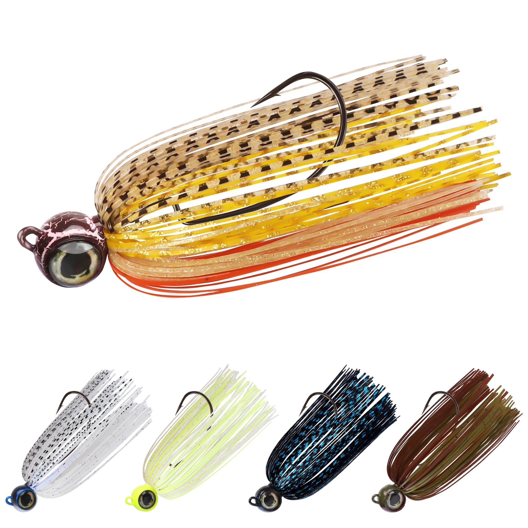 Swim Jig Fishing Lures with Ultra Smooth Teflon Coated BKK Hook - Kiaoa