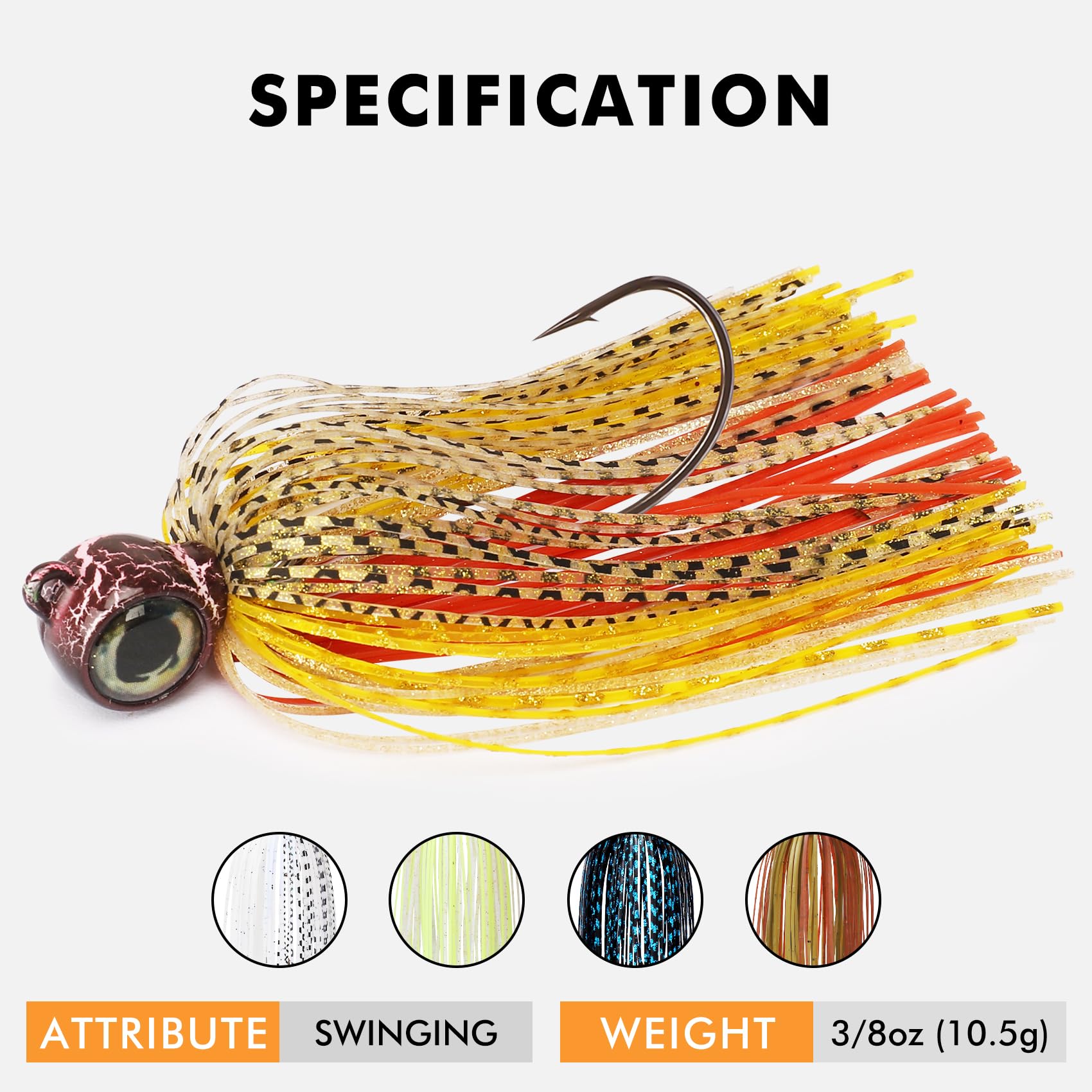 Swim Jig Fishing Lures with Ultra Smooth Teflon Coated BKK Hook - Kiaoa