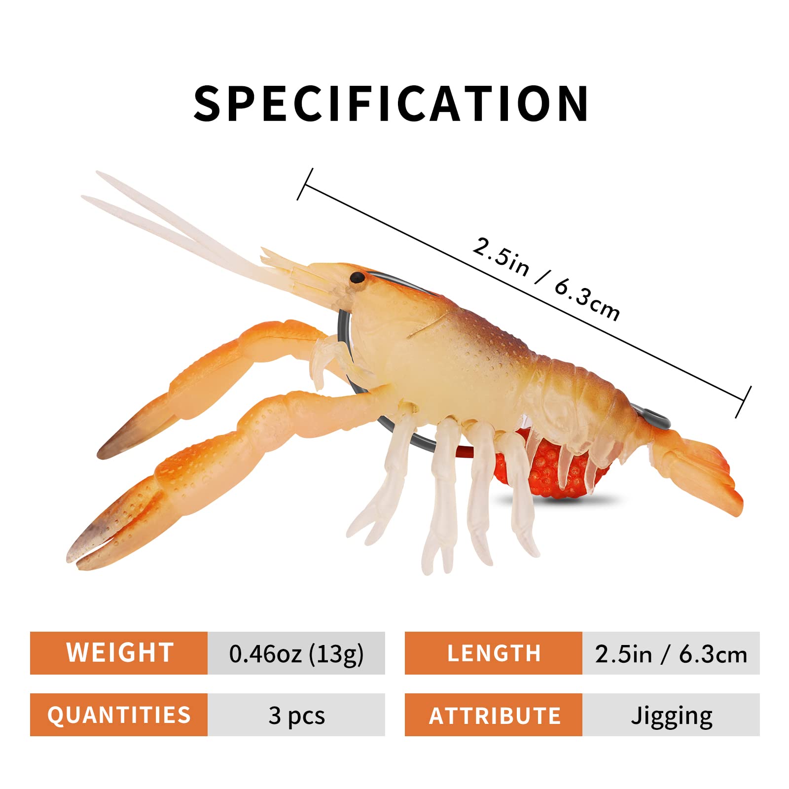 Pre Rigged Soft Crayfish Lure - Kiaoa