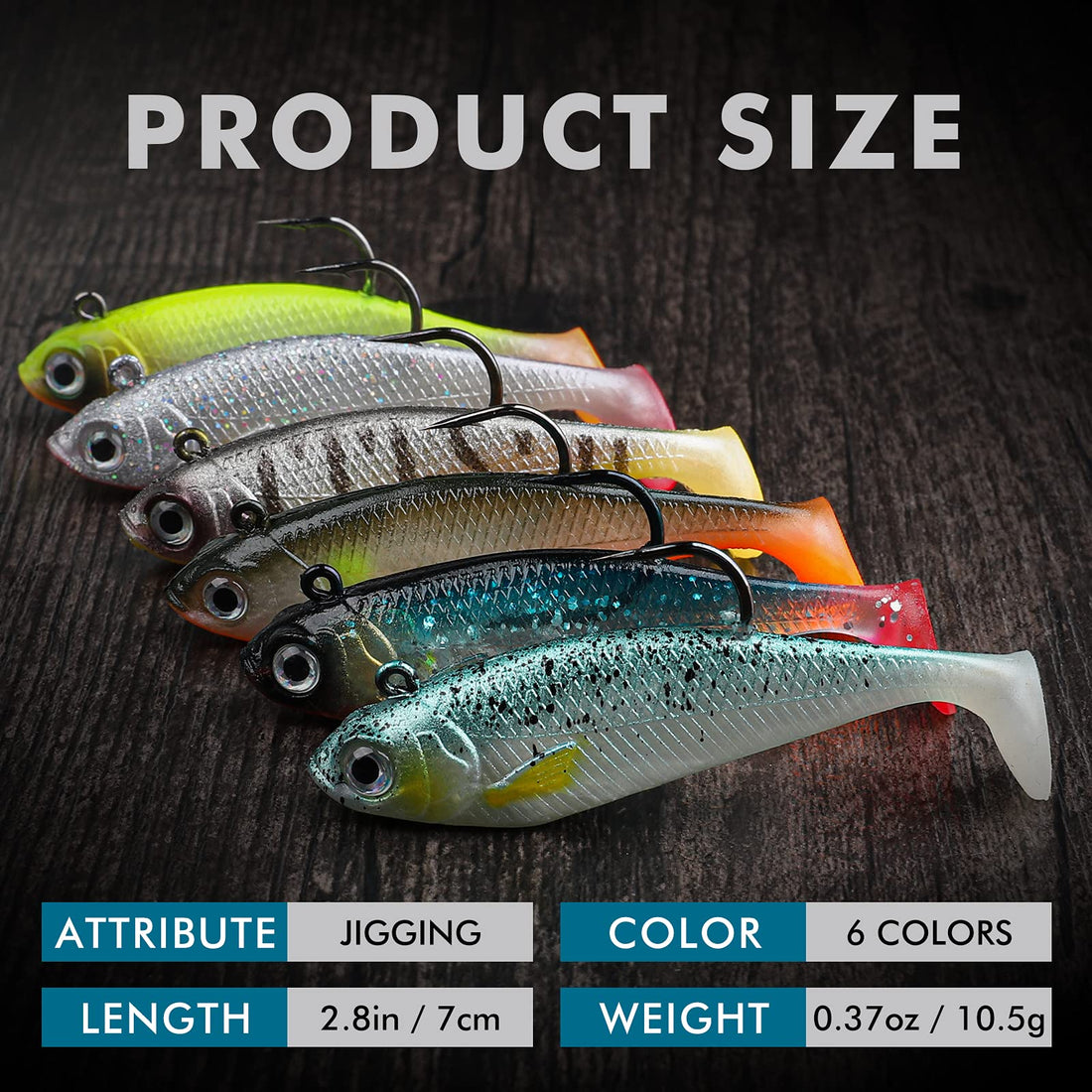 TRUSCEND Paddle Tail Swimbait with Pre-rigged Jig Head - Truscend Fishing