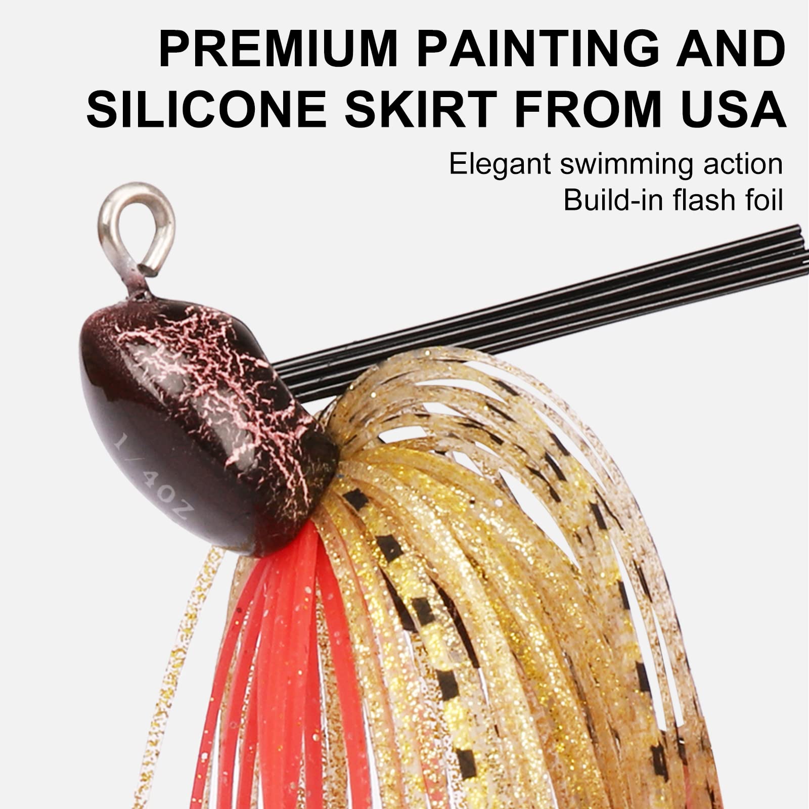 Swim Jig Fishing Lures with Ultra Smooth Teflon Coated BKK Hook - Kiaoa