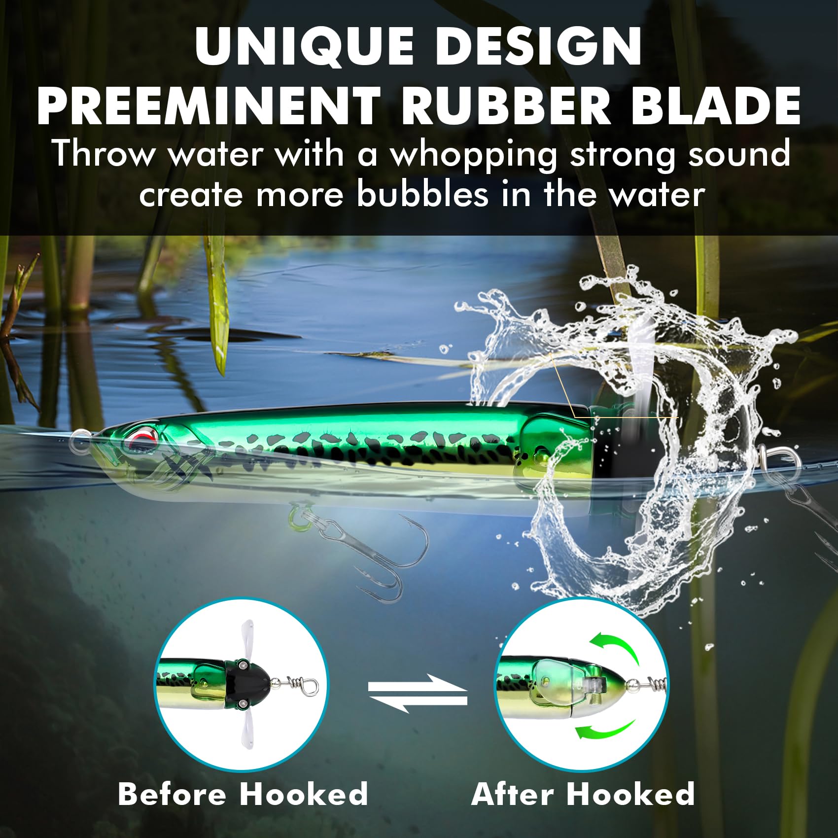 Topwater Lure Pencil Lure Plopper Lure - Kiaoa
