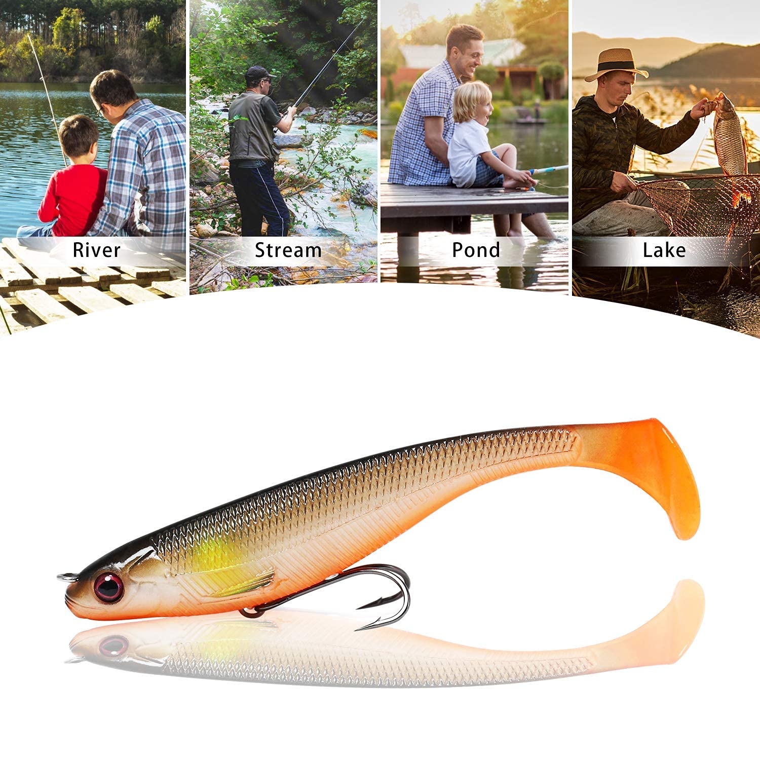Pre-Rigged Soft Fishing Lures - Kiaoa