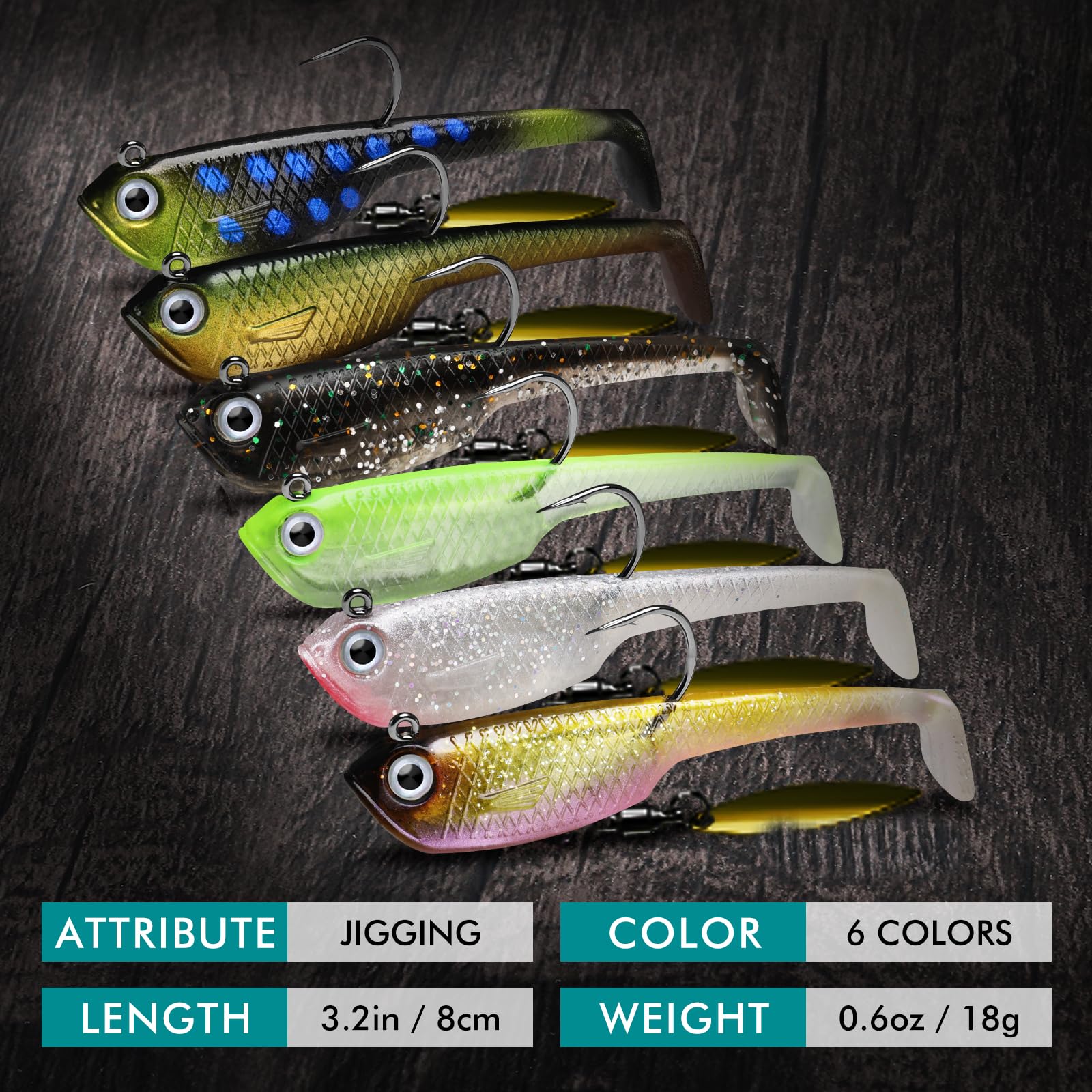 Tadpole Lure Paddle Tail with Spinner - Kiaoa