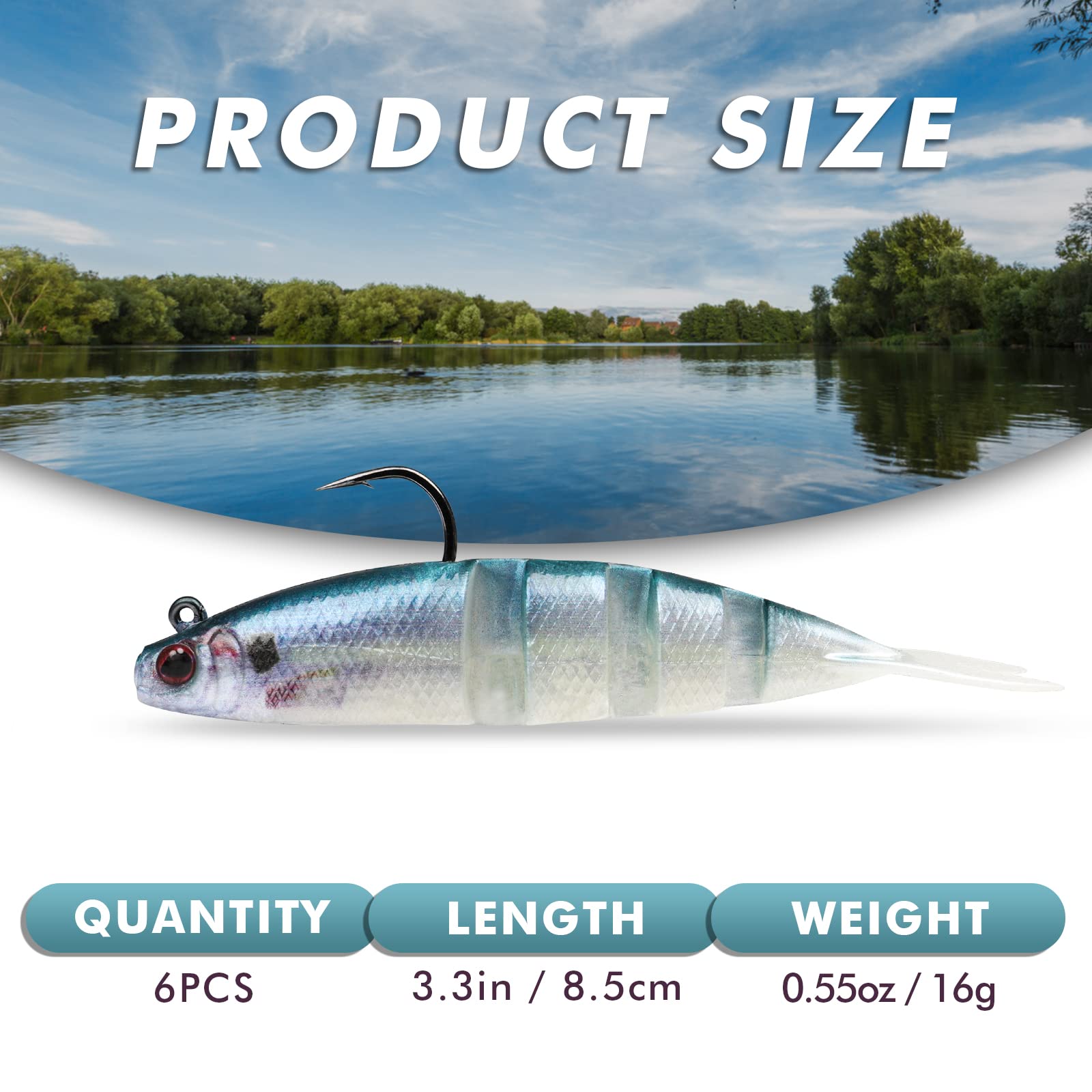 Pre Rigged Soft Fishing Lures - Kiaoa