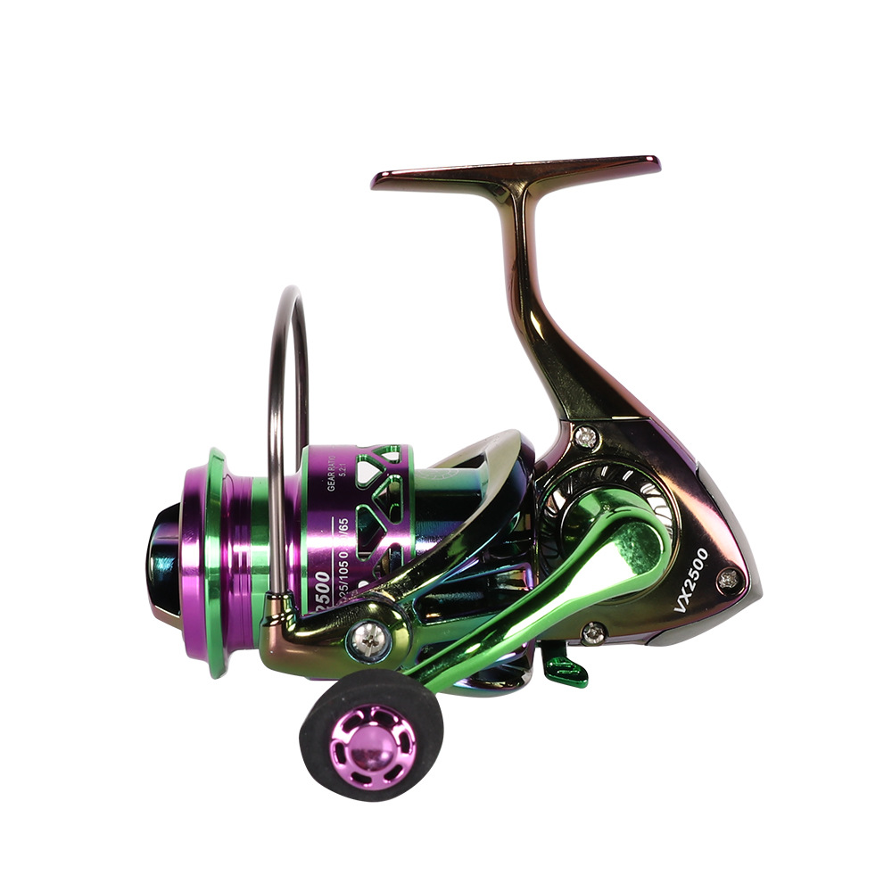 Colorful Metal Spinning Reel for Saltwater and Lure Fishing - Kiaoa