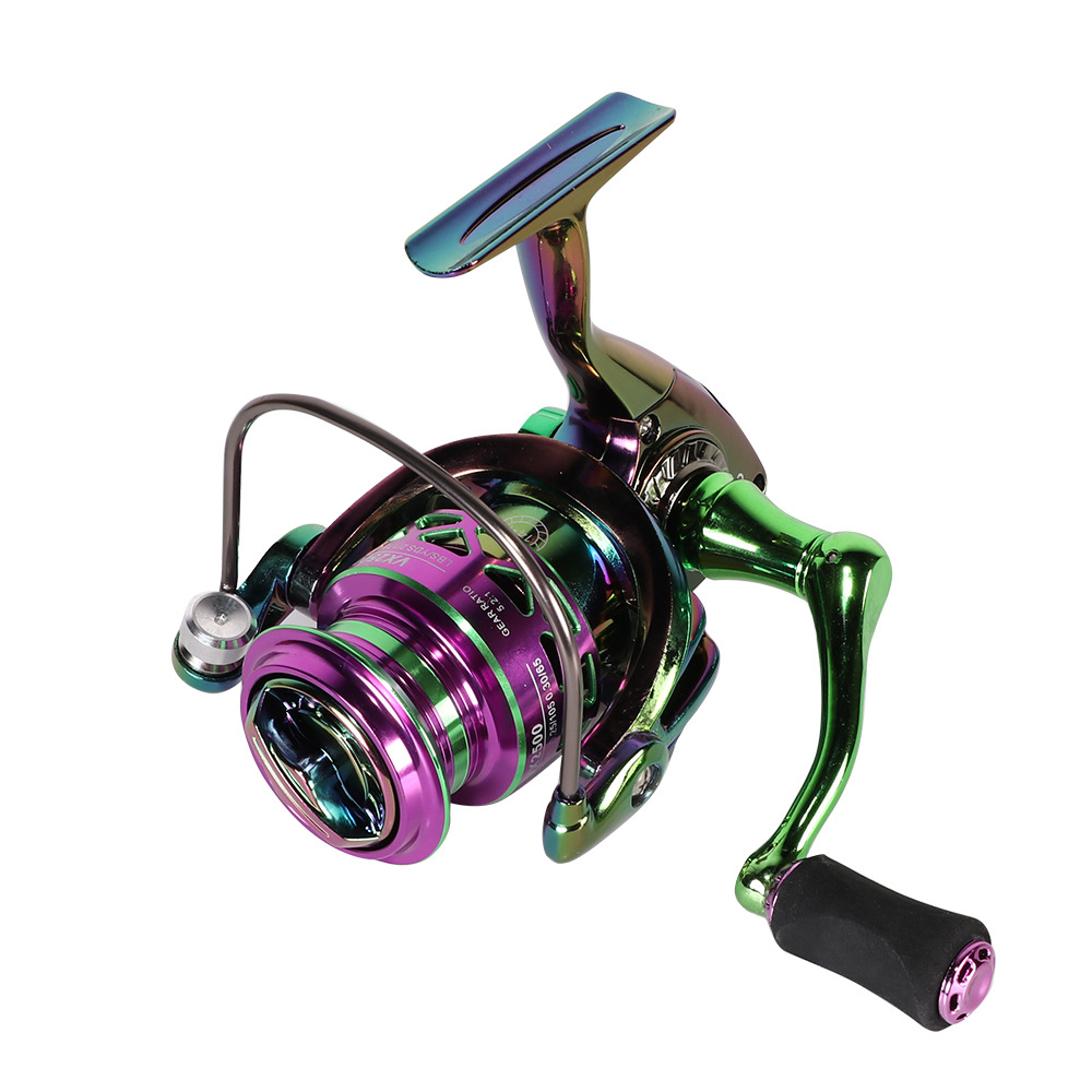 Colorful Metal Spinning Reel for Saltwater and Lure Fishing - Kiaoa