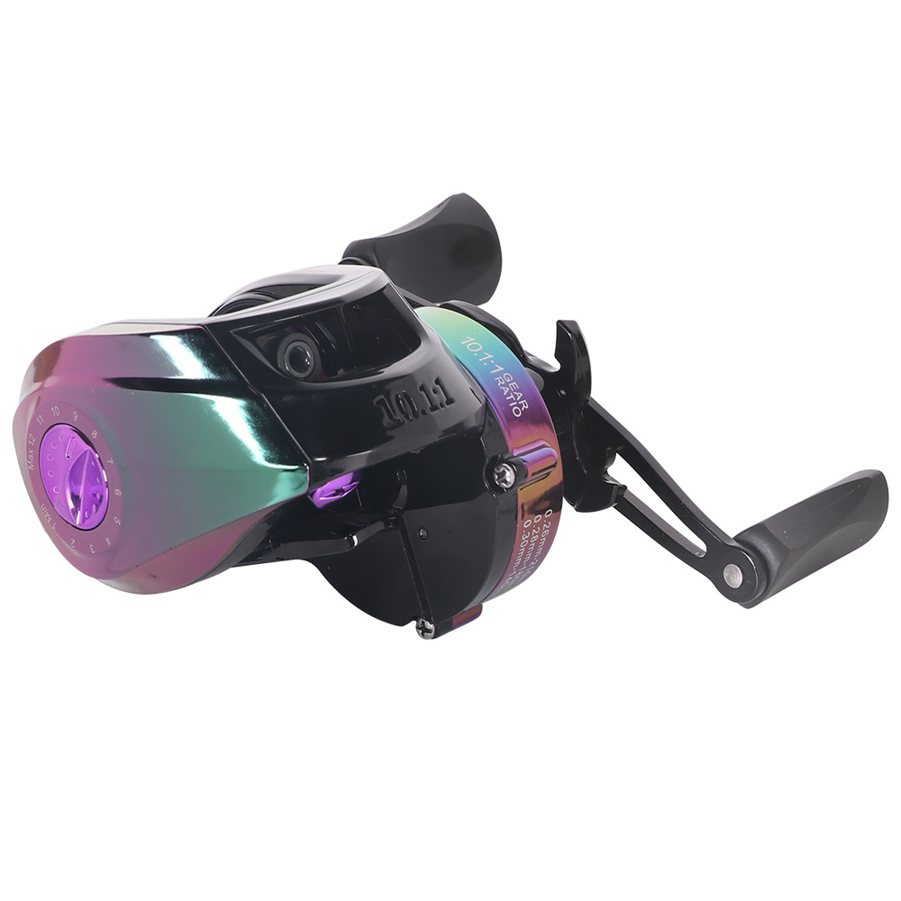 Colorful All-Metal Baitcasting Reel for Long Cast and Boat Fishing - Kiaoa