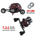 Magnetic Brake Baitcasting Reel for Sea Fishing and Lure Casting - Kiaoa