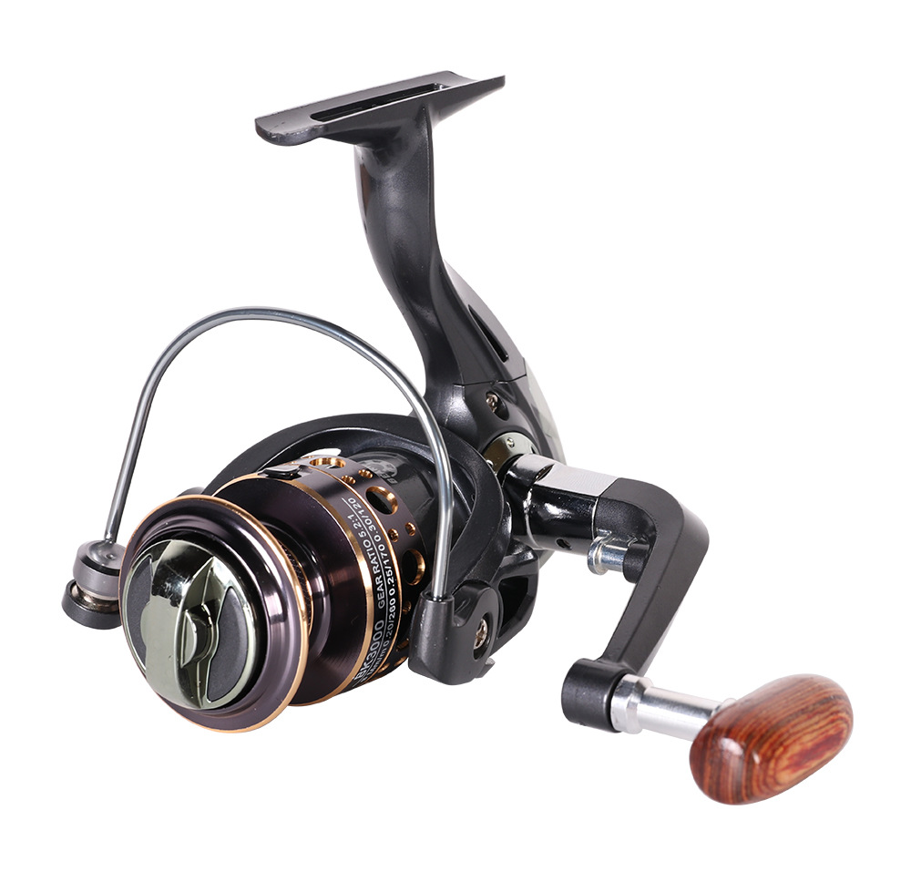 Wood Handle Spinning Fishing Reel for Surfcasting and Lure Fishing - Kiaoa