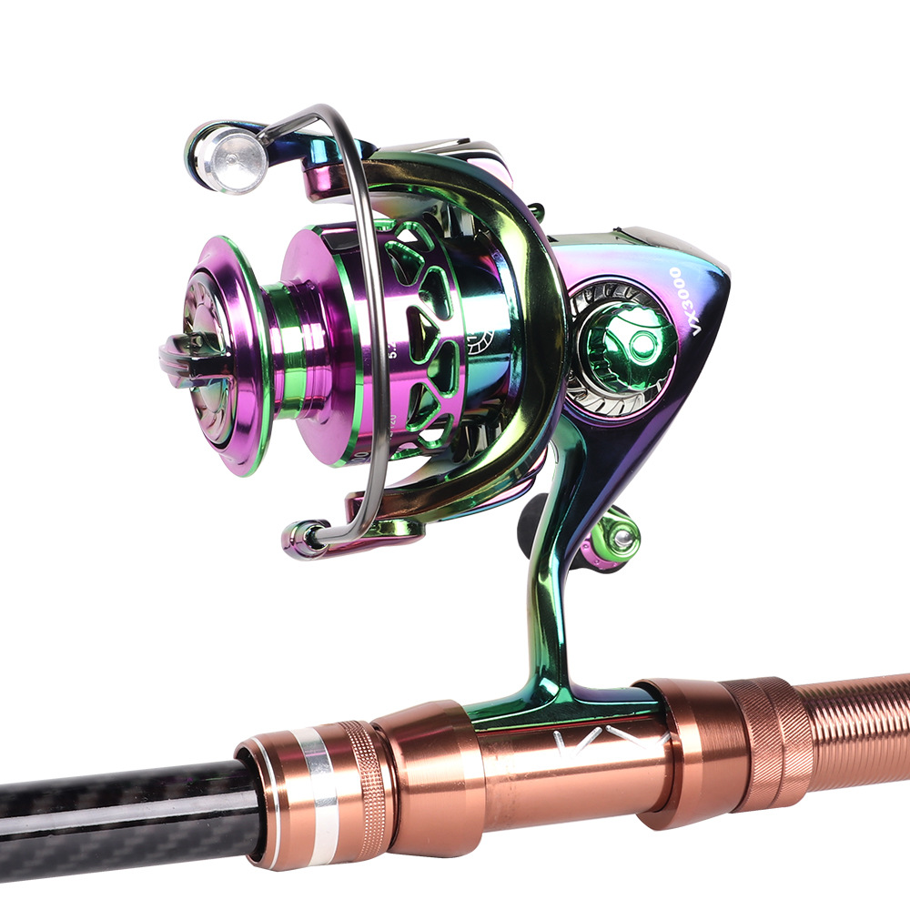 Colorful Metal Spinning Reel for Saltwater and Lure Fishing - Kiaoa