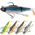 Soft Glide Bait Paddle Tail Swimbait with Spinner - Kiaoa