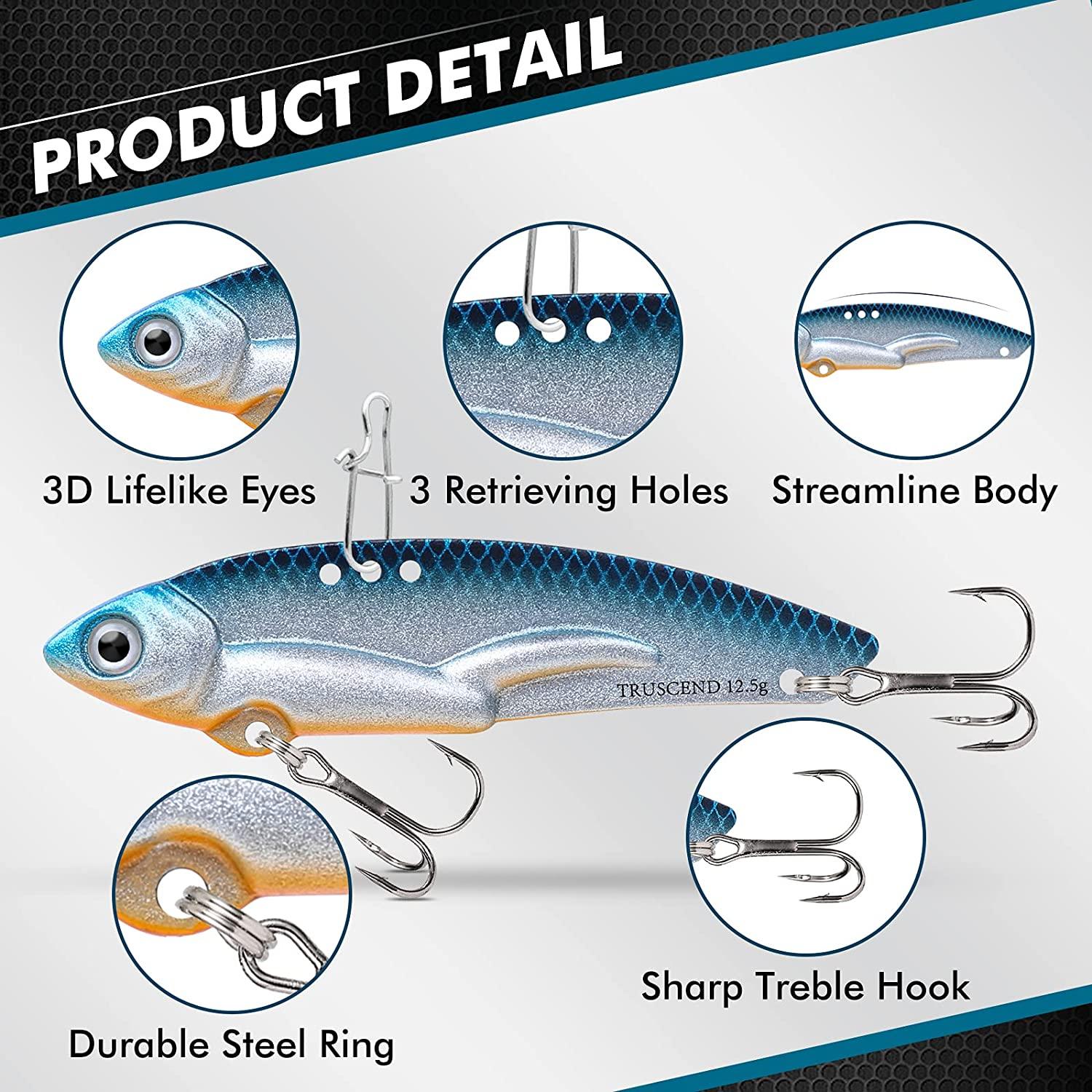 TRUSCEND Blade Bait Vibe Lure Metal Fishing Lure - Truscend Fishing