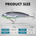 TRUSCEND Blade Bait Vibe Lure Metal Fishing Lure - Truscend Fishing