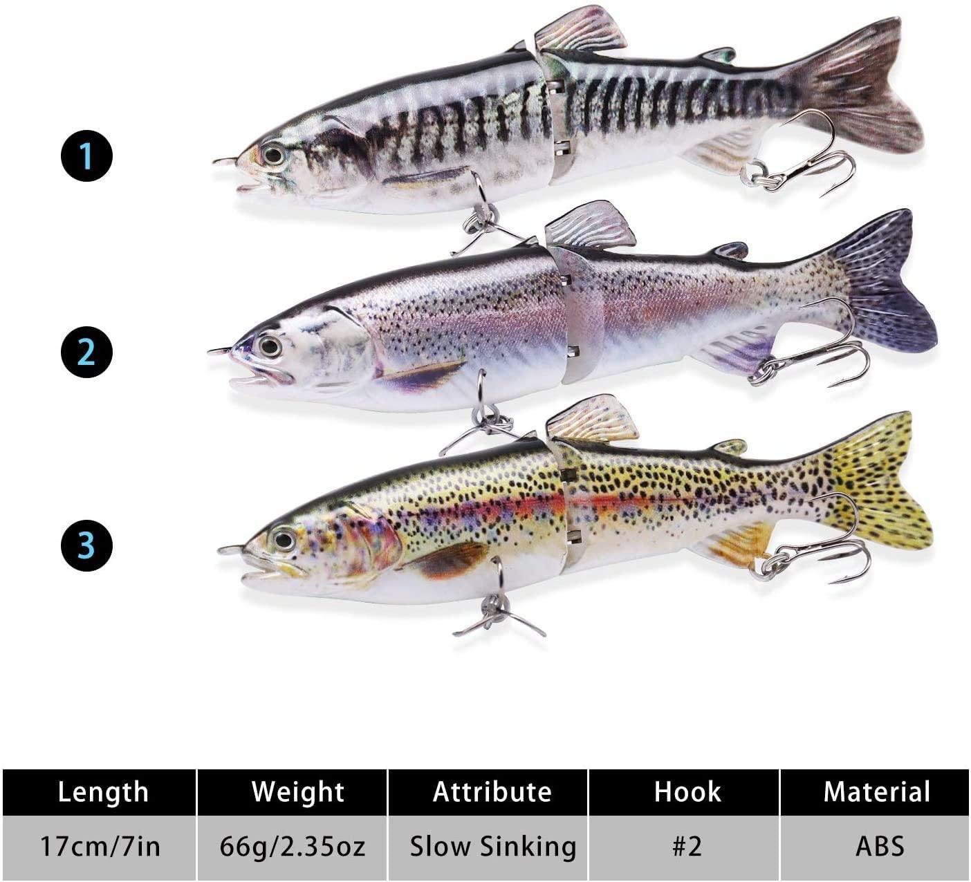 TRUSCEND Trout Jointed Glide Bait Bass Fishing Lure - Truscend Fishing